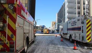 A fire at a high rise in downtown Windsor has sent three people to hospital with smoke inhalation. Nov 12, 2019. (Photo by Paul Pedro)