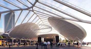 Artist rendering of the canopy by Partisan Architects. 
