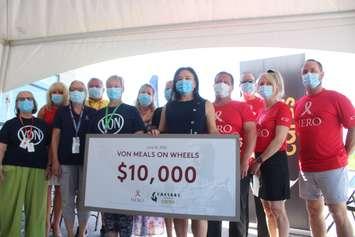 Caesars Cares presents $10,000 donation to VON, June 2022. 