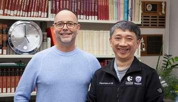 Dave Meyn and Dr. Victor Yang. Photo provided by London Health Sciences Centre.