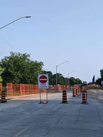 A section of Manning Road in Tecumseh is closed due to the second phase of a reconstruction project, July 5, 2021. Photo submitted by Natalie Bee.