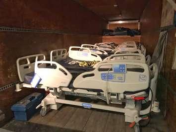 Lambton College sends 30 beds to Bluewater Health to assist with anticipated COVID-19 increases. Photo courtesy of Bluewater Health.