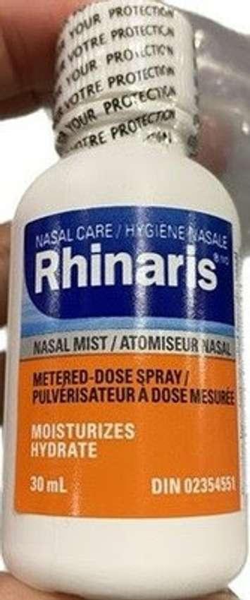 Rhinaris Nasal Mist. Photo supplied by Health Canada.