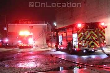 Windsor firefighters are on scene of a suspicious fire on Ouellette Avenue near Elliott Street, April 29, 2024. Photo courtesy Unofficial: OnLocation/Facebook
