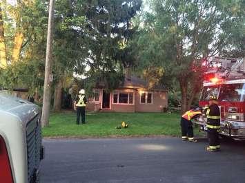 House on Noble Ave. in Leamington involved in a fire, August 18, 2015. (Photo by Ricardo Veneza)