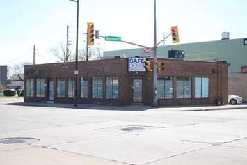 Safepoint safe consumption site at the corner of Goyeau Street and Wyandotte Street, April 19, 2023. (Photo by Maureen Revait) 