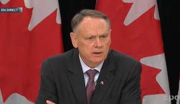 Canada's Minister of Public Safety David McGuinty. Image captured from CPAC broadcast. January 15, 2025.