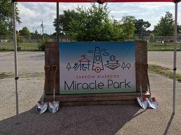 The sod-turning for Farrow Riverside Miracle Park attracted a large and diverse crowd on Wednesday. August 8, 2018. (Photo by Paul Pedro)