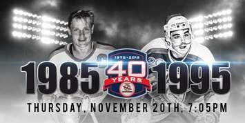 Adam Graves and Bill Bowler (left to right) as Windsor Spitfires. (photo, courtesy of the Windsor Spitfires)