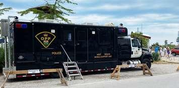 West Region OPP Mobile Support Unit in Grand Bend. Photo courtesy of Lambton Shores via Twitter. 
