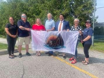 The Town of Kingsville marks Indigenous People Day with a flag raising at the Kingsville Arena Complex, June 20, 2025. (Photo by Maureen Revait) 