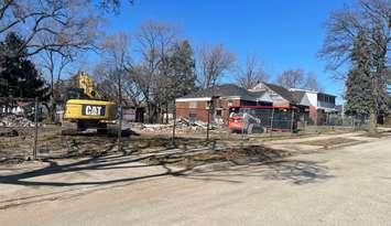 The demolition of boarded up homes on Indian Road, March 17, 2025. (Photo by Maureen Revait) 