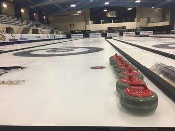 The rocks are out and the rings are ready at the Thames Campus Arena, September 25, 2018. (Photo by Angelica Haggert)