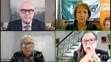 Ontario political leaders meet with nursing professionals, January 9, 2022. 