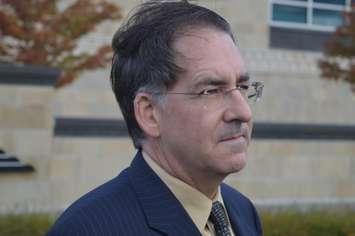 Windsor West MP Brian Masse outside the Windsor-Detroit Tunnel, October 11, 2018. Photo by Mark Brown/Blackburn News.