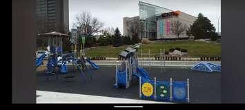 The new Legacy Park in downtown Windsor. December 14, 2022. Screenshot from City of Windsor/Facebook.