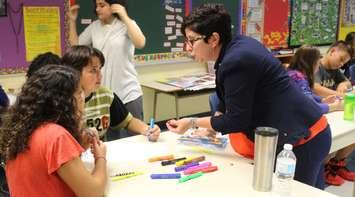 Grade 6 classroom at St. John Vianney School, September 21, 2016. (Photo by Maureen Revait) 