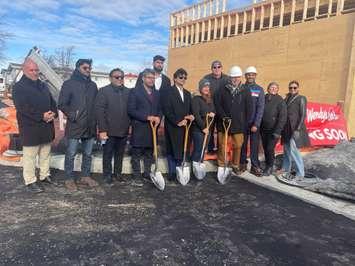 Town of Essex celebrates the construction of a new commercial development on Talbot Street, December 6, 2024. (Photo by Maureen Revait)