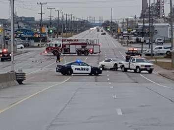 Vidal St. Crash Mar 7, 2017. Photo courtesy of Sarnia Police Service via Twitter.