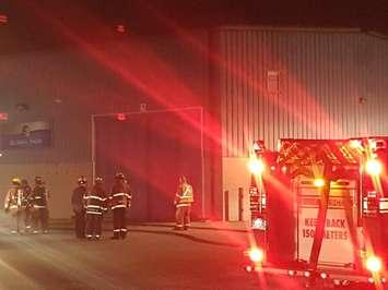 Kingsville industrial fire on Road 3 East near Spinks Drive. Dec 10, 2018. (Photo courtesy of KFD)