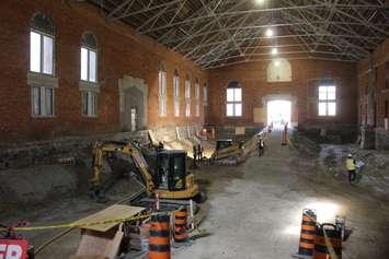 Construction underway at the Windsor Armouries, November 17, 2015. (Photo by Maureen Revait). 