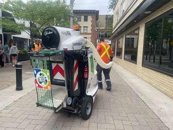 The Glutton Zen Sweeper purchased to clean-up downtown sidewalks and alleys, July 7 2025. (Photo by Maureen Revait)