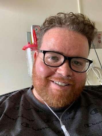 Positive COVID-19 patient Luke Davidson of Chatham. March 28, 2020. (Photo via Facebook)