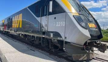 VIA Rail newest trains unveiled at Windsor's train station, June 27, 2024. (Photo by Maureen Revait)