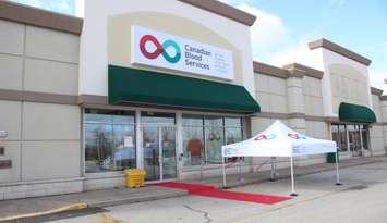  Canadian Blood Services plasma donation centre in Windsor, February 28, 2024. (Photo by Maureen Revait) 