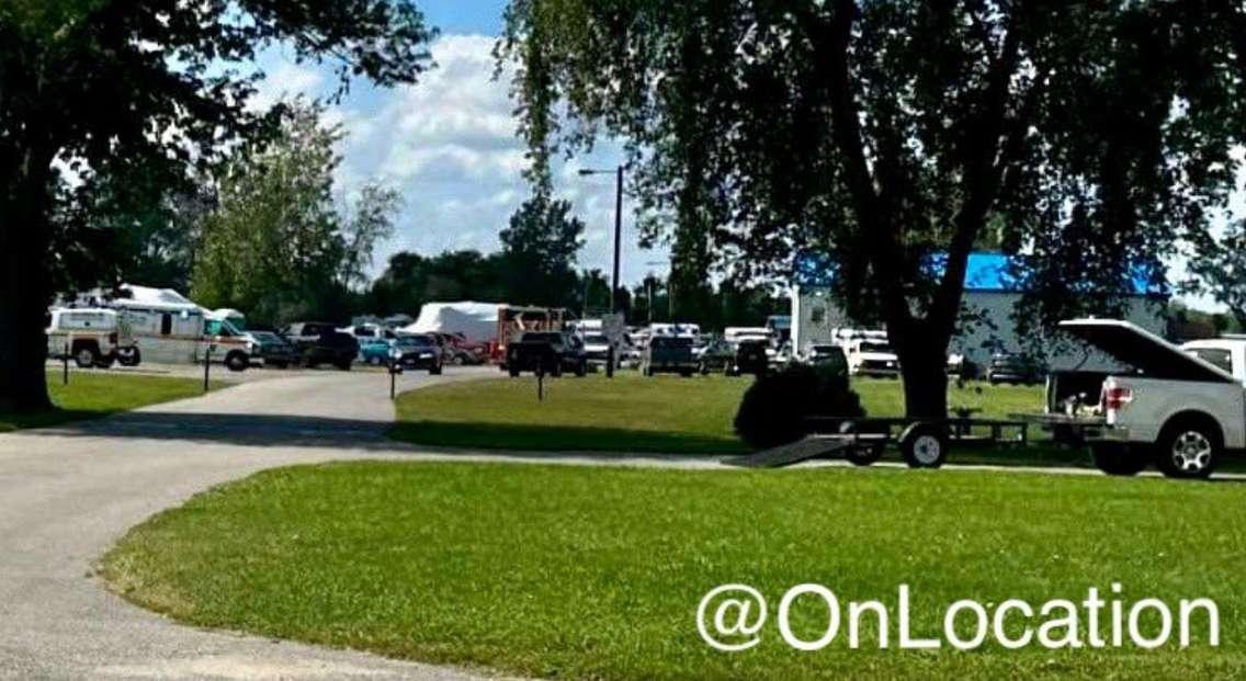 The scene of a boat explosion in LaSalle on September 4, 2023. (Photo courtesy of @_OnLocation_)