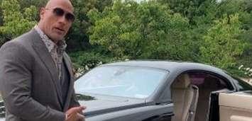 The Rock Dwayne Johnson in a video made for Olivia Payne. (Photo from Instagram)