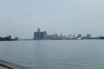 The Detroit skyline as seen from Reaume Park in Windsor. (Photo by Mark Brown/Blackburn News)