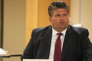 Windsor Regional Hospital President and CEO David Musyj attends the October 6, 2016 board meeting. (Photo by Ricardo Veneza)