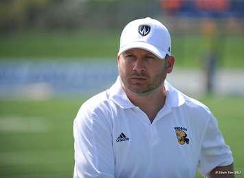 UWindsor Lancers Football Head Coach Joe D'Amore vs the Ottawa GeeGees at the University of Windsor's Alumni Field, September 3, 2012. (Photo by Edwin Tam)