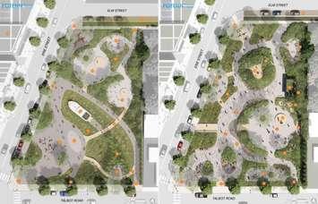 Wheatley Park concept plans. (Photo via letstalkchatham-kent.ca)