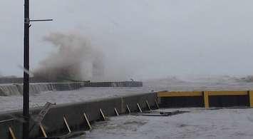 High waves in Leamington cause flooding June 27, 2015. (Photo courtesy of Franny Gaudreau)