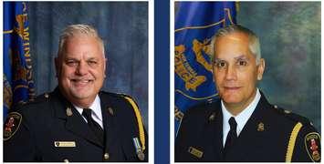 Windsor Police Deputy Chiefs Jason Crowley, left, and Karel DeGraaf. Photos courtesy Windsor Police Services Board.