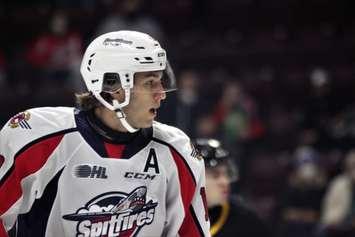 Will Cuylle of the Windsor Spitfires. Tim Cornett/OHL Images