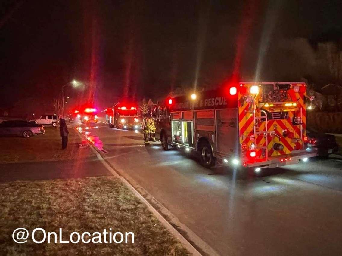 Fire crews on scene of a house fire on Eastlawn  near St. Rose Ave on Friday, February 10, 2023. (@_OnLocation_ photo via Twitter)