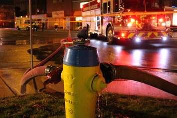 Firefighters respond to a fire at 1122 Wyandotte St. E in Windsor on December 16, 2014. (Photo by Ricardo Veneza)
