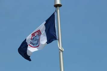 The Amherstburg town flag. (Photo by Adelle Loiselle)