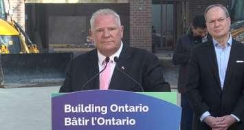 Premier Doug Ford makes an announcement in Vaughan. Tuesday, March 21, 2023. (screenshot)