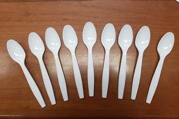 Plastic spoons. (BlackburnNews.com stock photo)