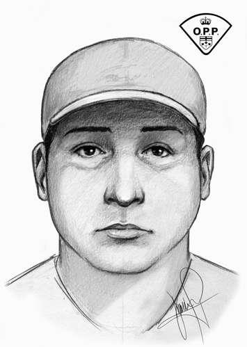 A composite sketch of a suspect in an indecent act in Leamington is seen, September 18, 2020. Sketch courtesy Ontario Provincial Police.