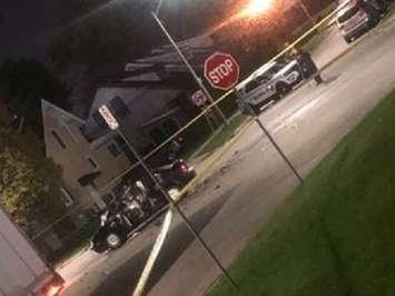 The scene of a serious accident at Howard Ave. and Ellis St. E in Windsor September 24, 2018.  (Submitted photo)