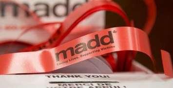 Red ribbon. (Photo courtesy of MADD of Windsor & Essex County)