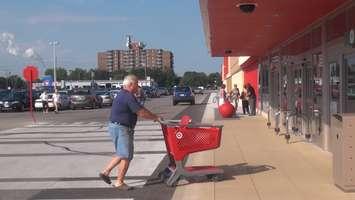 Shoppers enter the Target store in Chatham.