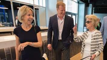 Detroit Lions owner Martha Firestone Ford, right, with daughter Sheila Ford Hamp. Photo courtesy Detroit Lions/Twitter.