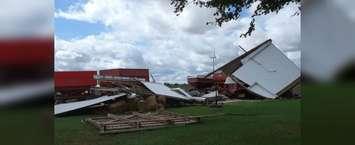 Damage in the Comber area from a severe thunderstorm Tuesday, September 25 2018 (Photo courtesy of Carol Lamb)