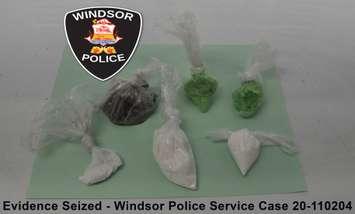 Illegal drugs valued at  $35,870 were seized by Windsor police on December 9, 2020. (Photo courtesy of the Windsor Police Service)